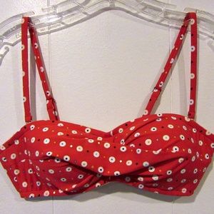 CAPTIVA by Christina Red Dots Bandeau Bikini Top
